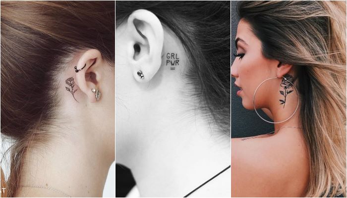 Tatuagens atrás da orelha