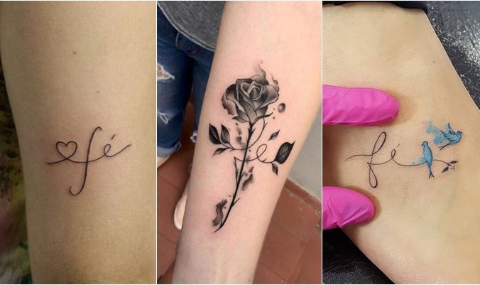 Tatuagens escrito fé